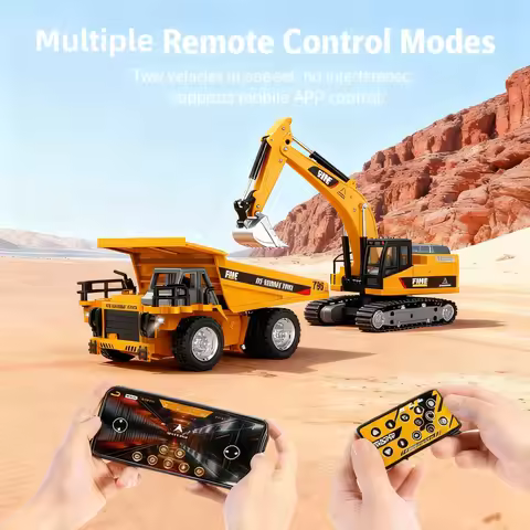 2025 new desktop remote control engineering car forklift 1:43 mini four-wheel drive drift full propo