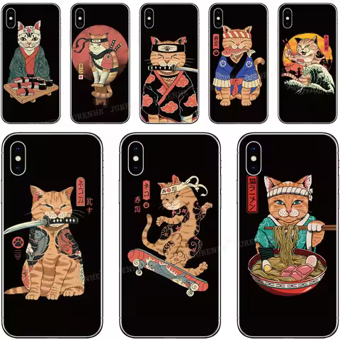 Japanese Art Back Cover For Sony Xperia 5 VI 1 10 II III IV V 2023 XZ5 XZ4 XZ3 XZ2 XA2 Plus XA3 Ultr
