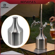 SONONIA Stainless Steel Beer Keg Portable Mini Growler for Home Brewing Insulated Kegerator System 2