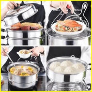 ❂ ◄ ✼ 3layer stainless steel steamer,soup pot,siopao,siomai,cooking,cookware,kitchenwares,BINLU