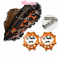ELO11VE Ice Grippers, 8/10 Teeth Lightweight Ice Shoes Spike, Durable Non-slip Ice Snow Shoes Spikes