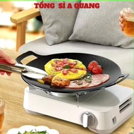 Cast iron pan SIZE 34, stone baking pan non-stick pan size 34 cm Korean non-stick stone pan chao da 