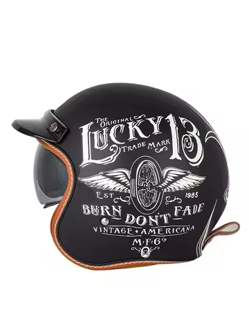 SOMAN Vintage Harley Motorcycle Helmets-The Original Lucky-Jet Helmets Couple Helmets for Your Belov