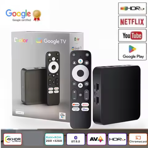 Dcolor GD2 4K Smart Android 12 TV Box Google Certified GTV with S905Y4 Chip AV1 Decoding 2GB+32GB Me