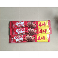 BISKUIT GOOD TIME SATUAN DOUBLE CHOC 4+1 MAKANAN RINGAN BISKUIT COOKIES CHOCO CHIPS KUKIS COKLAT