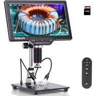 TOMLOV DM202 10.1 Inch HDMI LCD Digital Microscope 16MP Coin Microscope with Screen Soldering Micros