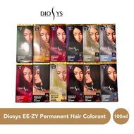Diosys EE-ZY Permanent Hair Colorant Pewarna Rambut Cream 45ml -100ml | Merah Jingga Official