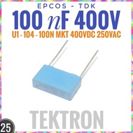 EPCOS TDK 100nF 400V u1 104 0.1uF MKT Metalized Film Capacitor