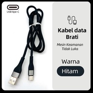Kabel data silikon tebal kabel pengisian cepat Type-C 10A kompatibel dengan kabel pengisian daya viv