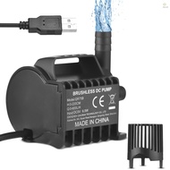 Submersible Water Pump Electric 600L/H Small Fountain Pump with Max 7.2ft Lift, 6.5ft USB Cable and 