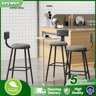 XO Nordic Iron Bar Chair with Backrest Family Living Room Dining Cafe Chair Kitchen leisure chair Hi