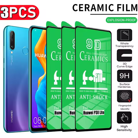 3PCS HD Soft Ceramic Film For Huawei P30 Lite P40 P20 Lite E 5G Screen Protector For Huawei Nova 5T 
