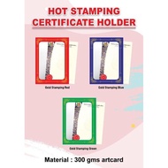 Folder Sijil Eksklusif [HOT STAMPING] Ada cover PVC lutsinar