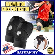 【STN】Knee Protector Badminton Pain Guard Support 2 Spring Pelindung Lutut Pad Pads Jogging Futsal Football Gym 护膝護膝蓋套运动