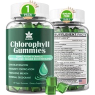 Chlorophyll Gummies - Super Green with Wheat Grass, Sea Moss, Unfiltered ACV & Elderberry, Echinacea