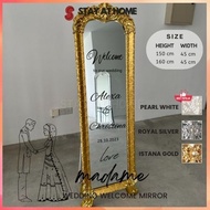 Vintage Wedding Mirror Cermin Welcome Board Wedding Antique Mirror Stand Cermin Tunang Kahwin Panjan