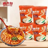 麻六記酸辣粉桶裝濕粉沖泡即食四川零食早餐零食亱宵粗粉濕粉178g*4桶