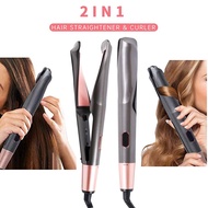 [Hot On Sale] 2 In 1 Hair Straightener And Curler Twist Straightening Curling Iron Professional Negative Ion Fast Heating Styling Flat Iron