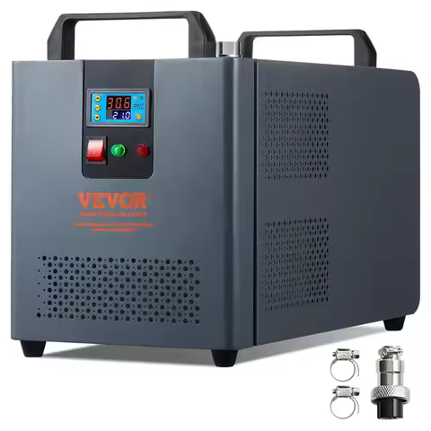 SucceBuy Industrial Water Chiller KH-6000 200W with Compressor 12 L Water Tank Capacity 7.8 L/min CO
