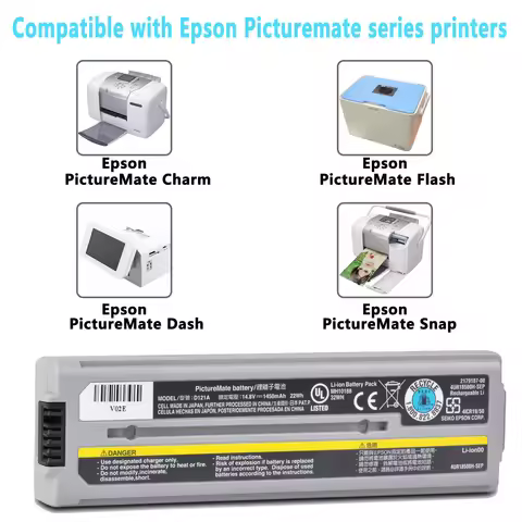 D121A Printer Li-ion Battery for Epson PictureMate Charm PM 200 ,Printer Charm PM 225 Accumulator