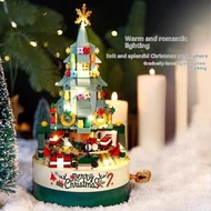 Christmas Tree Building Block Music Box Adult Children Educational Assembly Compatible Lego Christma