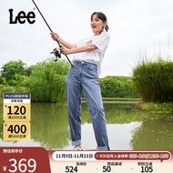Lee411舒适高腰小直脚秋冬蓝色水洗五袋款女牛仔裤A5665 浅蓝色(25裤长) 27(110-120斤可选)