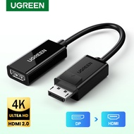 UGREEN 4K/1080P DisplayPort DP Male to HDMI Female Cable Adapter Display Port Converter for Projector HP/Dell Laptop Monitor Projector Computer