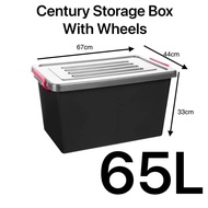 CENTURY 65L Storage Box With Wheel 7998BC / Multipurpose Storage Box / Bekas Simpanan