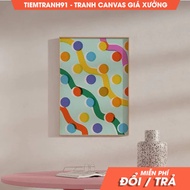 Wall Painting, Colorful Dots Geometric Wall Art, Colorful Big Polkadots Painting Printable Art, come