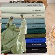 0.5m Premium Korean Concerto Ironless Kain Pasang Terkini Bidang 58 Ana Textile