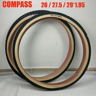 BUY ONE TAKE ONE(2pcs) COMPASS Skin Wall Bicycle Tires outer tire skin side tire 26 /27.5 /29*1.95 for Mountain Bike MTB Road Bike Gravel Bike