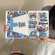 เคส iPad Gen9 Air6 Air7 11 ที่ใส่ปากกา Stitch เคสiPadหมุน 360° Gen10 Gen11 Pro11 2024 Air5 Air6/7 13