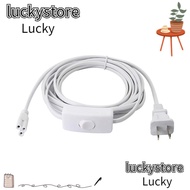 LUCKY 3pin T5 T8 LED Switch Wire, Plastic Copper 10ft LED Tube Power Extension Cord, Durable White 10ft LED Light Fixture Extension Cable Worker