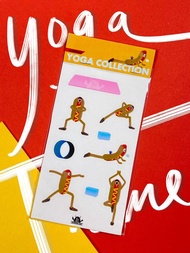 熱狗瑜伽透明貼紙套裝