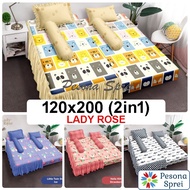 [✅Ready Stock] Sprei 2In1 Lady Rose/ Sprei Sorong Lady Rose / Lady