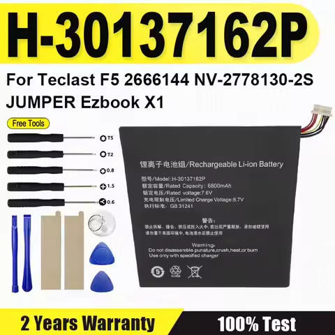 High-Capacity 6800mAH H-30137162P Notebook Laptop Battery For TECLAST F5 2666144 NV-2778130-2S JUMPE