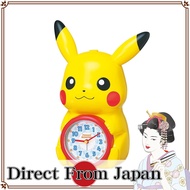 SEIKO Pocket Monster Pikachu Chattering Alarm Clock JF384A【Direct from Japan】Seiko Clock Pokemon Pikachu Clock Oshaberi Mezamashi Tokei