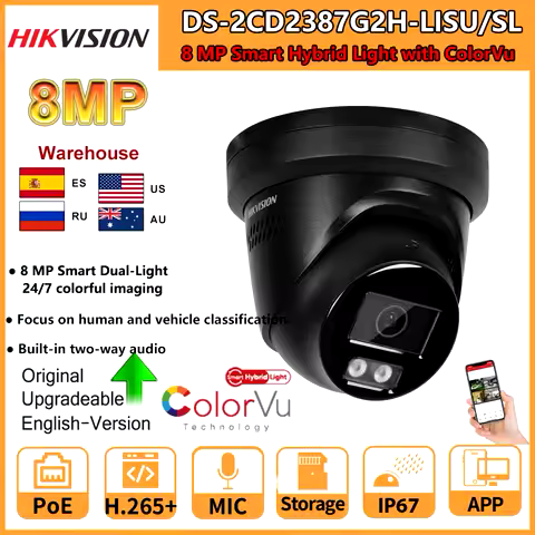 Hikvision IP Camera 8MP DS-2CD2387G2H-LISU/SL Smart Hybrid Light ColorVu Turret 4MP DS-2CD2347G2H-LI