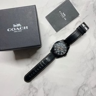 日本二手正品coach黑色三眼石英錶 coach手錶 coach錶 coach配件 精品手錶 精品錶