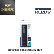 KLEVV 8GB DDR4 3200MHz CL22 Performance Desktop RAM / Long DIMM / UDIMM (KD48GU881-32N220A)