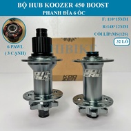 Koozer 450 Bicycle Hub Set – Boost Disc Brake 6 Screws 32 Hub Holes