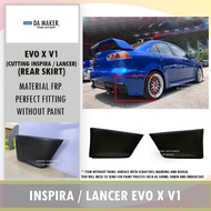 EVO X V1 REAR SKIRT FOR EVO X REAR BUMPER COVER # INSPIRA # LANCER