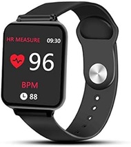 Waterproof Sports Smart Watch Heart Rate Monitor Blood Pressure Function For Men And Women beijingyuanbinshangmaoyouxiangongfg1 (Color : Black)