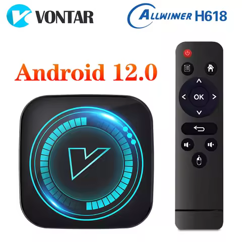 VONTAR H618 Smart TV Box Android 12 Allwinner Quad Core Cortex A53 Support 8K Video Wifi Google Voic