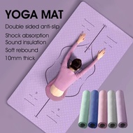 ClickNest Thick Pilates Exercise Anti-Slip Sports Fitness 10mm Household Foldable Mat Yoga Cushion