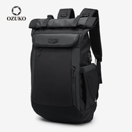 OZUKO Fashion Rolltop Waterproof Men Backpack Travel Laptop Schoolbag