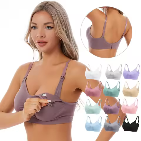 High Quality Maternity Nursing Bras Cotton Breastfeeding Pregnant Underwear Seamless Large Size Brea