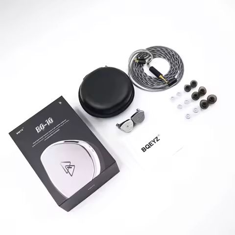 BQEYZ BQ10 12mm PET Dynamic Driver in-Ear Earphones HiFi Wired IEM Gaming Earbuds 0.78mm 2Pin Detach