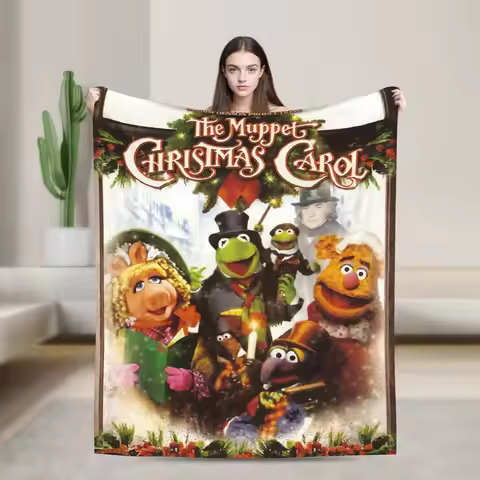 The Muppet Christmas Carol Plush Blanket Girls Boys Flannel Throw Blanket For Home Decor Soft Custom