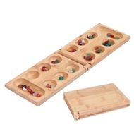 Congkak Kayu Wooden Folding Portable Congkak Jade Stone Guli Marbles